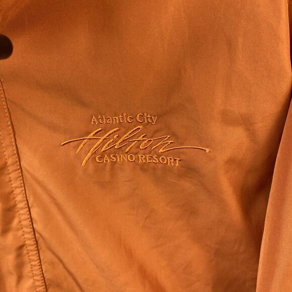 Vantage Nylon Anorak Jacket Mens XL 1/2 Zip Hoodie Windbreaker Vintage Hilton - Picture 2 of 15